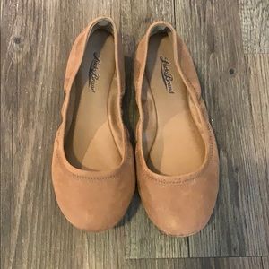 Brown leather lucky brand ballerina flats